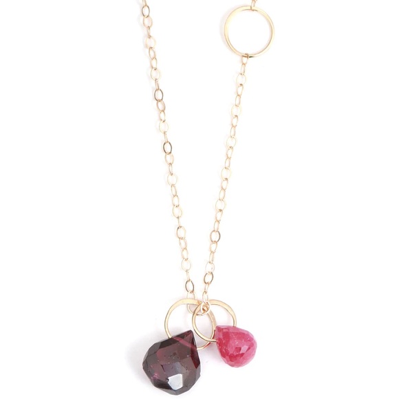 Rose Garnet & Ruby Necklace - Picture 2 of 3